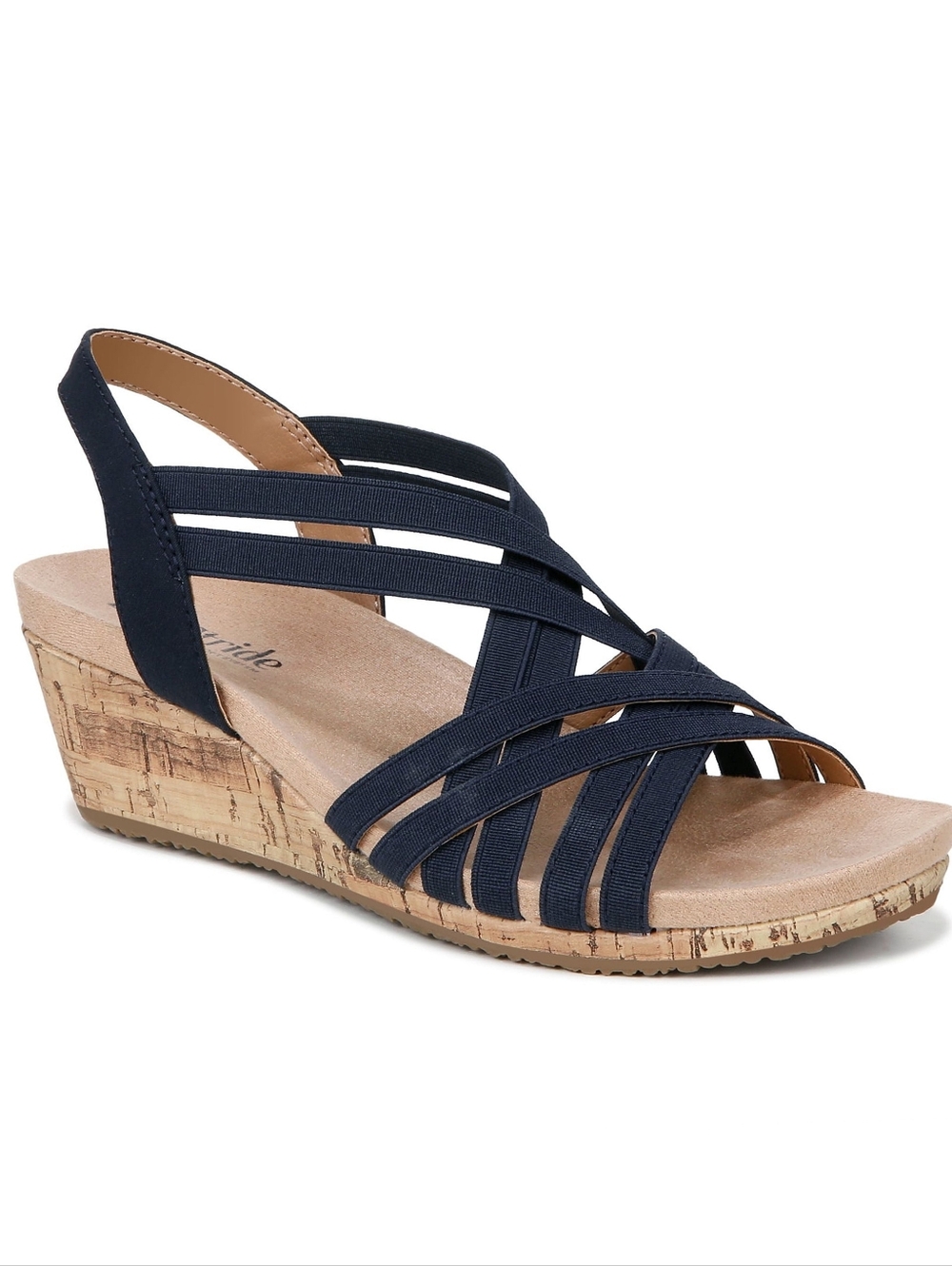 NEW LifeStride Mallory wedge sandal (Navy, No Box)